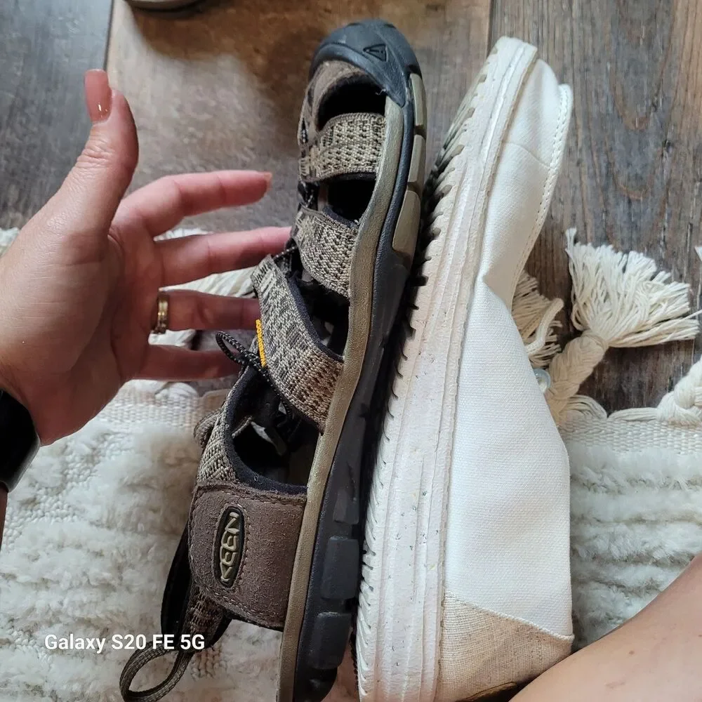 KEEN M7  Womens US 8.5 Hiking Sandals Waterproof Gray Brown Trail Sport READ SB9